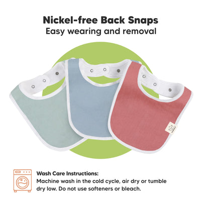 8-Pack Organic Baby Bibs for Boys, Girls - Soft Cotton Drooling and Teething Baby Bibs, Baby Girl Bibs, Baby Boy Bibs, Baby Drool Bibs for Baby Girl, Boy, Newborn Infant Bibs (Muted Pastel)