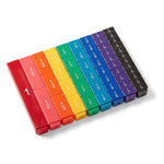 hand2mind Rainbow Fraction Tower Cubes, Montessori Math Materials, Fraction Manipulatives, Unit Fraction, Fraction Cubes, Math Manipulatives for Elementary School, Homeschool Supplies (15 Sets)