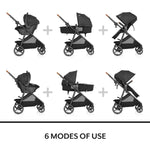 Evenflo Shyft Intuiti Travel System with Revolve180 LiteMax NXT Rotational Infant Car Seat (Fossil Gray)