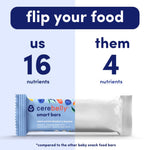 Cerebelly Organic Toddler Snack Bars, Sweet Potato Blueberry Banana Smart Bars, 16 Brain-Supporting Nutrients, No Added Sugar, Gluten Free, Nut Free, Kids Snacks, 30 Pack
