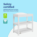Graco Customizable Changing Table with Water-Resistant Changing Pad (White) - Customizable Modern Flat or Classic Arched Headboard, Baby Diaper Changing Pad Included