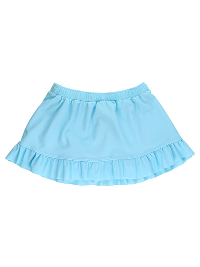 RuffleButts Girls Swim Bow Skirt Cover-Up - Blue Breeze, 2T/3T