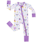 pureborn Baby Girls Sleeper Viscose from Bamboo Pajamas 2-Way Zipper Snug Fit Sleepwear Flower Fairy 0-3 Months