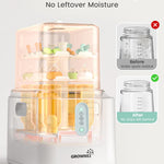 Grownsy 3 Layers Large Capacity Bottle Sterilizer and Dryer, 45% Faster Electric Steam Sterilization, Universal Bottle Sterilizer for Baby Bottles, Breast Pump Parts, Glass & Plastic, Compact Design