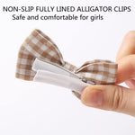 Baby Hair Clips Fully Lined Non Slip Hair Pins Baby Girls Hair Bows Barrettes Hair Accessories for Little Girls Infants Toddlers