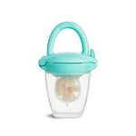 Munchkin® Silicone Baby Food Feeders and Baby Food Freezer Tray with Lid - Great for Self-Feeding and Baby Led Weaning, Mint/Blue