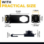 VIDYSUFYR Password Rotary Hasp Locks, 2 Pack Door Security Slide Latch Lock,Black Digit Combination Lock for Small Doors, Cabinets, Barn Door, Bathroom, Outdoor, Garage, Garden