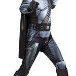 STAR WARS The Mandalorian Official Youth Halloween Costume - Padded Jumpsuit with Gloves, Detachable Cape, Plastic Mask
