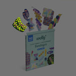 Welly Bandage Large Refill Pack | Adhesive Flexible Fabric, Glow-in-the-Dark & Waterproof Bandages | Assorted Shapes and Patterns for Minor Cuts, Scrapes, and Wounds - 160 Count