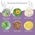 Earth Mama Calming Lavender Baby Lotion for Dry Skin, Calendula Cream for Newborn Skin Care, Organic Moisturizer for Children with Aloe Juice, Rooibos, & Shea Butter, Lavender Lotion, 8 Fl Oz