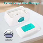 Baby Wipe Warmer with 16-Level Precision Heating, Portable USB-Powered Wet Wipe Warmer, Auto-Lift Spring Wet Wipes Dispenser, Gentle 45°-60° Diaper Wipes Warmer for Diaper Changes, Home & Travel Use