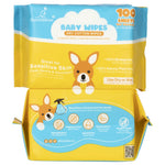 BabbleRoo baby wipes packaging with cartoon kangaroo design on a white background