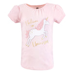 Hudson Baby Unisex Baby Short Sleeve T-Shirts, Unicorn Rainbow, 12-18 Months