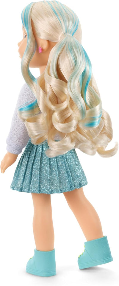 American Girl, AG Sisters Jozette Doll, with Blue Eyes, Long Wavy Blonde Hair with Blue Highlights, 14.5", Ages 4+