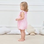 WZSYGDTC 0-24 Months Baby Party Dress Infant Girls One-Piece Romper Jumpsuit (Pink, 3-6 Months)