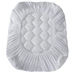 Queen Mattress Pad, 8-21" Deep Pocket Protector Ultra Soft Quilted Fitted Topper Cover Fit for Dorm Home Hotel -White