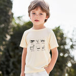 Boys Girls Farm Shirt Cute Animal Graphic Short Sleeve T-Shirt Summer Round Neck Cotton T-Shirt 2 Years