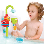 Yookidoo Toddler and Baby Bath Toy (Ages 1-3): Flow N Fill - 3 Stackable Play Cups - Battery Operated Interactive Hose Toy & Tumblers with Multiple Play Aspects - Make Bath Time Magical (No Mold)