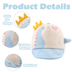 JANGANNSA Polka Baby Baseball Caps Infant Toddler Sun Cap Boys Girls Summer Hat with Bear Ears 3-18 Months (3-18 Months,Blue Dinosaur Mesh)