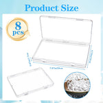 8 Pcs Clear Flat Breast Milk Freezer Storage Organizer, Space Saving Breastmilk Freezer Tray for Breastfeeding Bag Organization, Reusable Breastmilk Storage Containers, 7.48 x 5.11 x 0.67 in