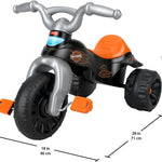 Fisher-Price Harley-Davidson Toddler Tricycle Tough Trike Toy Bike with Handlebar Grips & Storage for Preschool Kids Ages 2+ Years (Amazon Exclusive)