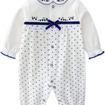 Baby One Piece Romper Soft Cotton Sleepwear Footed Jumpsuit for 0-12 Month Infant