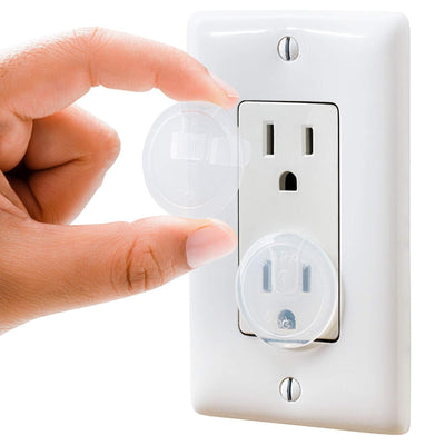 Permaplug Safety Outlet Plug Covers 25-Pack, Clear – Childproof, Tamper-Resistant Plug Protectors and Outlet Covers for Baby Safety, Durable and Easy to Install Electrical Outlet Covers