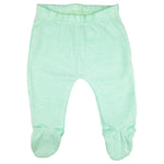123 Bear Baby Soft Cotton Spandex Pants with Feet (Mint A 4pk, 3-6 Months)