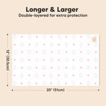 Organic Burp Cloths Baby Boy, Girl - 6-Pack Large 100% Cotton Burping Cloths for Babies, Spit Up Rags, Super Absorbent, Ultra Soft Newborn Rag, Gender Neutral, Machine Washable, Durable (Sweet Charm)