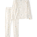 Carter's Neutral PurelySoft Long-Sleeve 2-Piece Pajamas, Constellation Print, 5T