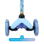 Bluey Self Balancing Kick Scooter with Light Up Wheels, Extra Wide Deck, 3 Wheel Platform, Foot Activated Brake, 75 lbs Limit, Kids & Toddlers Girls or Boys, for Ages 3 and Up