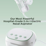Momcozy BreezyClear Pro™ Nasal Aspirator for Baby, Hospital-Grade 75 kPa Nose Sucker with 9 Adjustable Suction Levels, Electric Nose Cleaner for Toddler, Light & Music Soothing