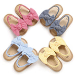 COSANKIM Infant Baby Girls Summer Sandals with Flower Soft Sole Newborn Toddler First Walker Crib Dress Shoes(6-12 months infant 13 light blue)