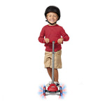 Radio Flyer Lean 'N Glide Scooter with Light Up Wheels, Kids Scooter, Red Kick Scooter, for Ages 3+