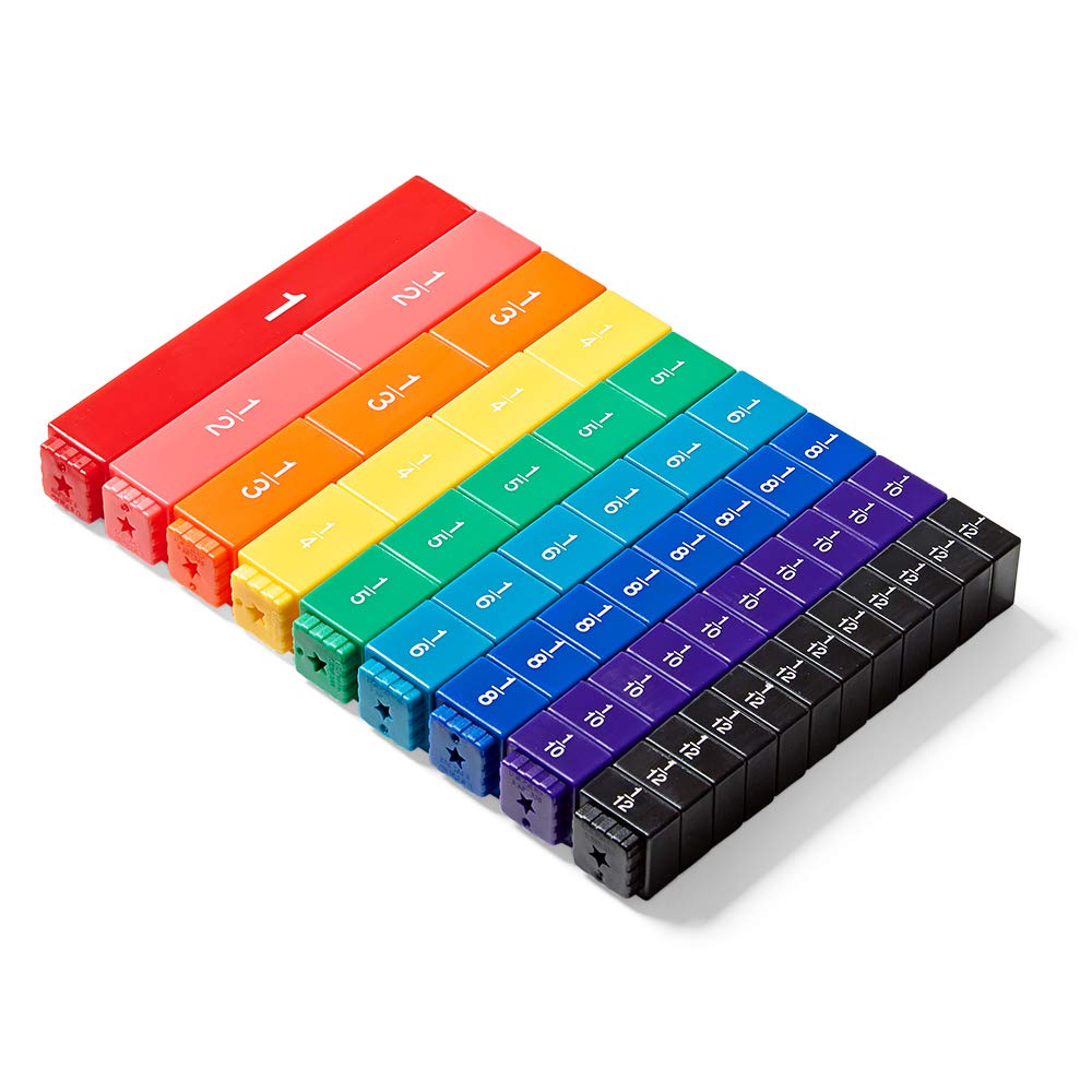 hand2mind Rainbow Fraction Tower Equivalency Cubes, Decimal Fraction ...