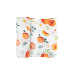 Little Unicorn Premium Cotton Swaddle Baby Blanket | Breathable Fabric | for swaddling, Play, Nursing & More (Georgia Peach)