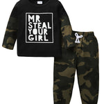 Kucnuzki 2T Boys Clothes Kids Baby Boys Clothes Long Sleeve Boys Shirts Tees Sweatshirt Tops Shirt Sweatpants Pants Set 2T-3T Boy Boutique Clothes Fall Winter Baby Clothes Boy