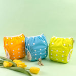 ALVABABY Baby Swim Diapers 3pcs One Size Reuseable Washable & Adjustable for Swimming Lesson & Yellow Orange Blue 3SWY19