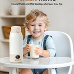 Lxlu Portable Bottle Warmer for Travel, 17 Ounces Milk Warmer for Baby Breastmilk with Fast Heating & Precise Temp Control, Bottle Warmer for Car, Outdoors