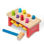 Melissa & Doug Deluxe Pounding Bench Wooden Preschool Learning Toy with Mallet