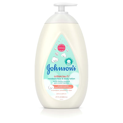 Johnson's baby lotion bottle on a white background
