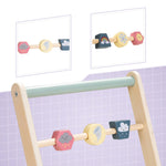 Giant bean Wooden Baby Push Walker for Boys Girls Ages 1-3, Galloping Ponies Push and Pull Activity Walker Adjustable Speed, Baby Push Walker Christmas Gift for Toddler Kids Motor Skills & Creativity