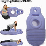 LONGLUAN TummyNest - Pregnancy Mattress, Inflatable Pregnancy Pillow, Pregnancy Mattress with Hole, The Best Gestation Pool Float for Sleeping Prone, Comfort for Stomach & Side Sleepers (Coffee)