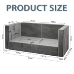 Jadoxy Kids Play Couch 12PCS, Modular Kids Play Sofa, Multifunctional Foam Couch for Bedroom Playroom, Imaginative Convertible Floor Cushion for Boys and Girls (Dark Grey)