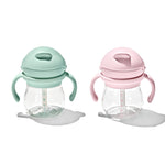 OXO Tot Transitions Straw Cup with Handles 6 oz. - Opal and Blossom - 2 Pack