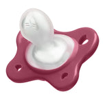 Chicco PhysioForma Dual Soft Orthodontic Pacifier for Babies 16-24 Months, 100% Soft Silicone, Supports Breathing, One-Piece Design, Included Sterilizing Case, BPA Free, 2-Pack, Mulberry