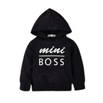 Aalizzwell Toddler Baby Long Sleeve Hooded Sweatshirt Pocket Pullover Hoodies for Boys Girls (Black-1, 4T)
