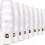 Emotionlite Plug in Night Light, Warm White LED Nightlight, Dusk to Dawn Sensor, Kids, Nursery, Bedroom, Bathroom,Hallway, Stairs, Kitchen, 4 Pack