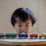 PlanToys® Red SUV Wooden Montessori Vehicle Toy | Early Movement, Imagination and Practical Life Exploration | Eco Friendly Car for Indoor and Outdoor Play