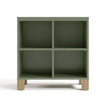 Storkcraft California Cube Organizer Bookcase (Olive with Driftwood) – GREENGUARD Gold Certified Book Shelf for Kids, Premium Wooden Cubbies